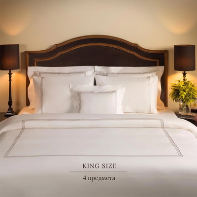 Maçka Grey Комплект постельного белья King, 4 предмета