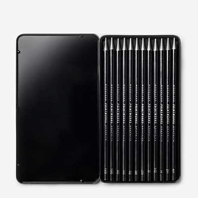 Набор простых карандашей разной твёрдости Graphite 12 шт.