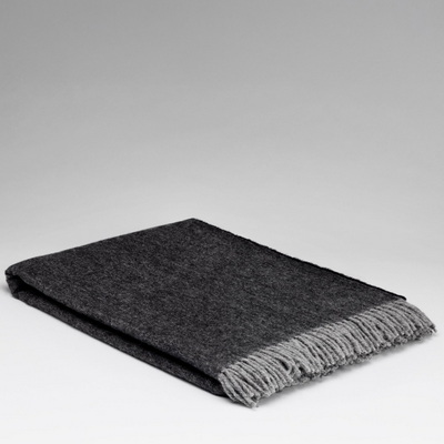 Lambswool Graphite Herringbone Плед