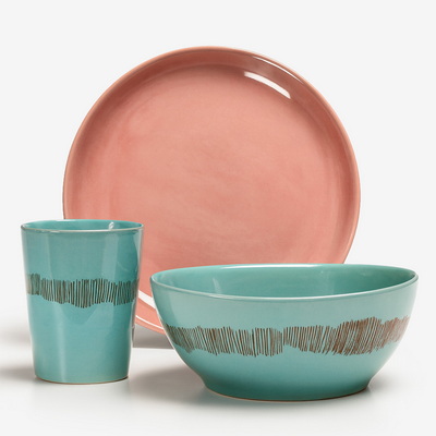 Ottolenghi Feast Pink/Azure Сервиз на 4 персоны
