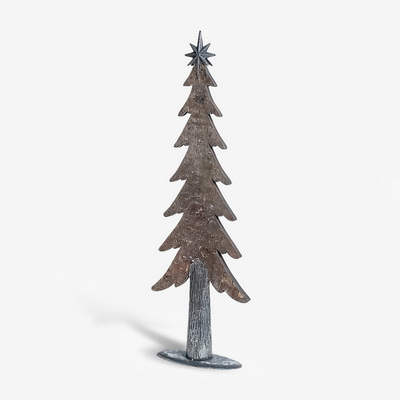 Metal Bark Xmas Tree Brown/Silver Ель декоративная