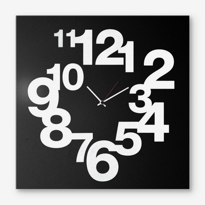 Numbers Black Часы настенные