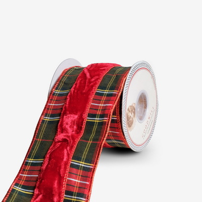 Decor Velvet Trim Tartan Лента