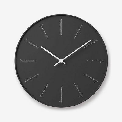 Nendo Divide Black Часы настенные