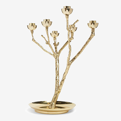 Подсвечник из позолоченной латуни Twiggy S