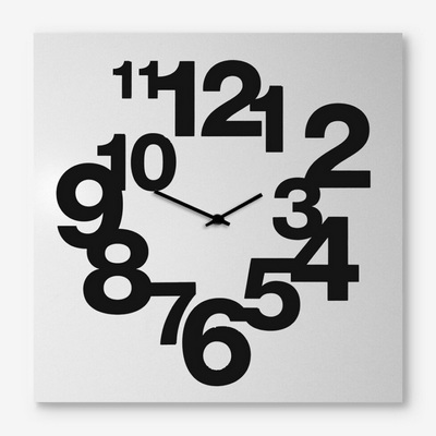 Numbers White Часы настенные