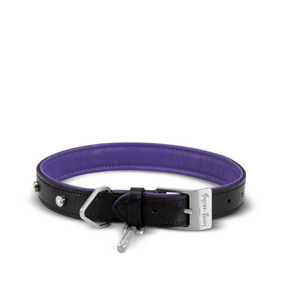 Black Purple Steel Ошейник для собак L