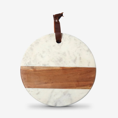 Marble & Wood Round Сервировочная доска