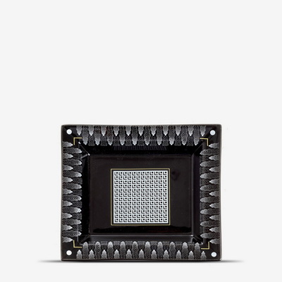 Trinket Black with White Squares Поднос