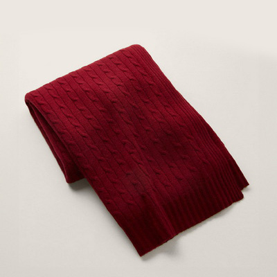 Cable Cashmere Bordeaux Плед