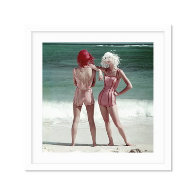 Two Models Standing On A Beach Постер Two Models Standing On A Beach Постер