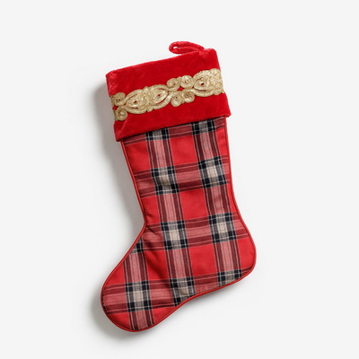 Lace Tartan Носок новогодний