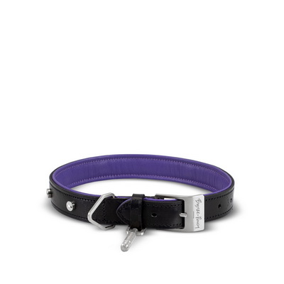 Black Purple Steel Ошейник для собак M