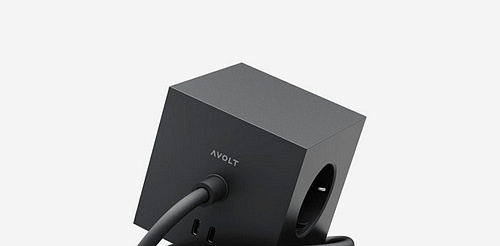 Удлинитель черный Square 1 USB-C 1,8 м