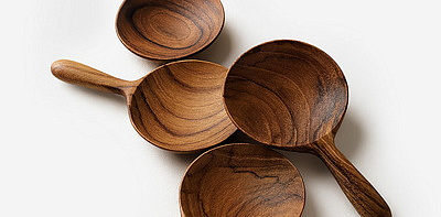 Teak Round Ложки для специй 4 шт.