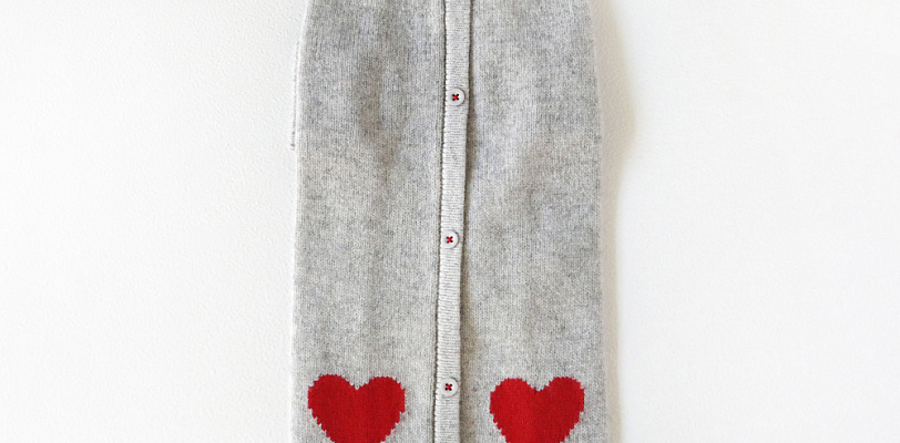 Heart Свитер для собак, размер 3