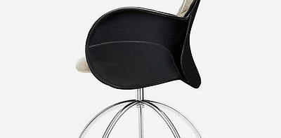 Incisa Swivel Chrome/Boston Кресло