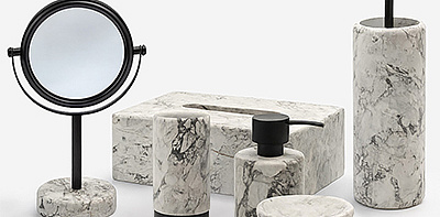 Набор для ванной комнаты 5 предметов Nero Alba 