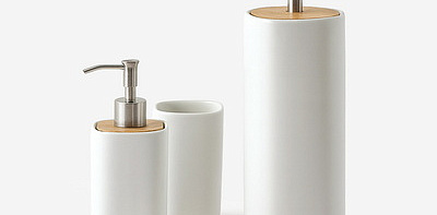 Набор для ванной комнаты 4 предмета, белый, Oscar