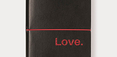 Ежедневник линованный в чёрной обложке Emotions