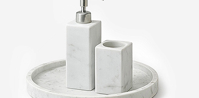 Набор для ванной комнаты 4 предмета, белый, Hammam