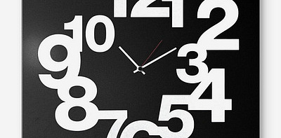 Numbers Black Часы настенные