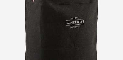 Корзина для белья чёрная Lubin