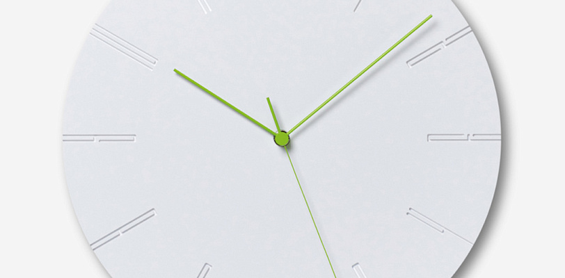 N. Terada CARVED II White Часы настенные