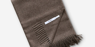 Solid Brown Melange Плед