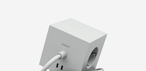 Удлинитель серый Square 1 USB-С 1,8 м