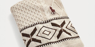 Crescentwood Cream/Red Плед