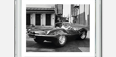 Steve McQueen Jaguar Manhattan Постер
