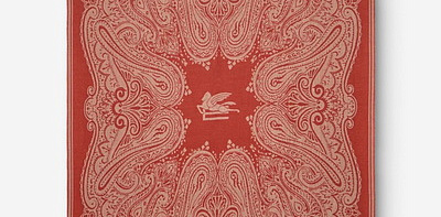 Плед красный Alocasia