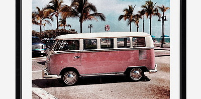 VW Camper Van Studio Постер