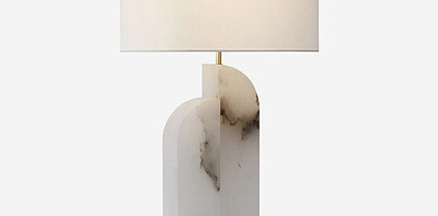Kelly Wearstler Savoye Alabaster Left Настольная лампа L