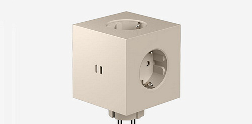 Разветвитель бежевый Square 2 USB-C