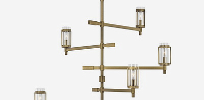 Flynn Tall Brass Люстра