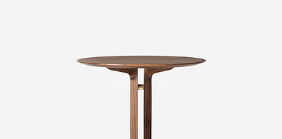 Luz Walnut/Glossy Brass Стол приставной