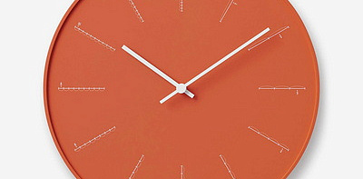 Nendo Divide Orange Часы настенные