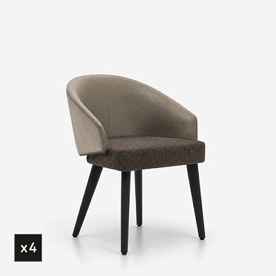 Комплект из 4 стульев Lawson Sabbia / Peltro 