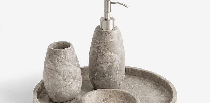 Набор для ванной комнаты 4 предмета, бежевый, Conor