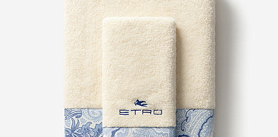 Набор полотенец с деталями голубого цвета Bloom 2 шт.