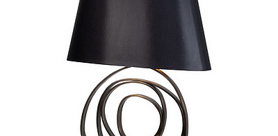 Round Black Настольная лампа 