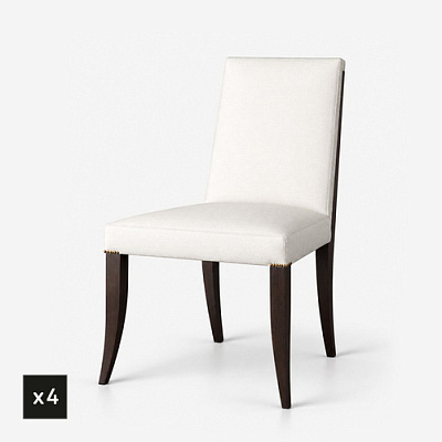Комплект из 4 стульев Atelier Eggshell / Black Mink 