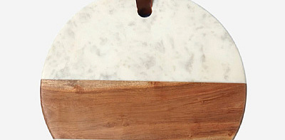 Marble & Wood Round Сервировочная доска