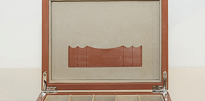 Cufflink Box Tan Шкатулка для запонок L