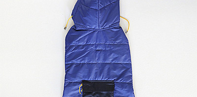 Colorblock Navy Пуховик для собак, размер 4