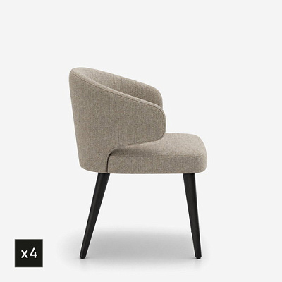 Комплект из 4 стульев Aston Corda/Moka