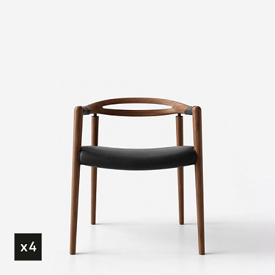 Комплект из 4 стульев Sola Black Walnut