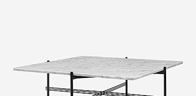 TS Black / White Carrara Marble Стол кофейный